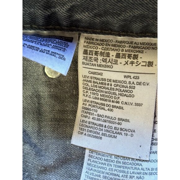 Levi's 569 Black Denim Shorts Loose-Fit Straight Men’s Plus Size 42 Distressed - Picture 11 of 12